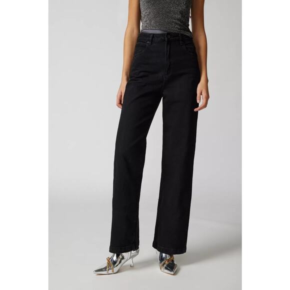NWT URBAN OUTFITTERS High & Wide Jean by Abrand $128 SIZE 26 Dead Of Night - Picture 2 of 7